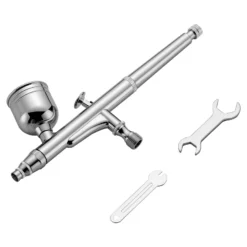 Wiltec Airbrush Pistole Typ HS-30-1, Air Brush mit 0,3 mm Düse und Flüssigkeitsbecher 7 ml, präzise Airbrushpistole für Nägel, Tattoo, Modellbau