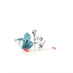 Wiltec Airbrush Pistole Typ 186K mit Double Action Funktion, Düse Ø 0,2-0,5 mm, 3 Farbbecher, Adapter für Modellbau, Nailart usw.