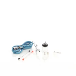 Wiltec Airbrush Pistole Typ 182K mit Double Action Funktion, Düse Ø 0,2-0,5 mm, 1 Farbbecher, Adapter für Modellbau, Nailart usw.