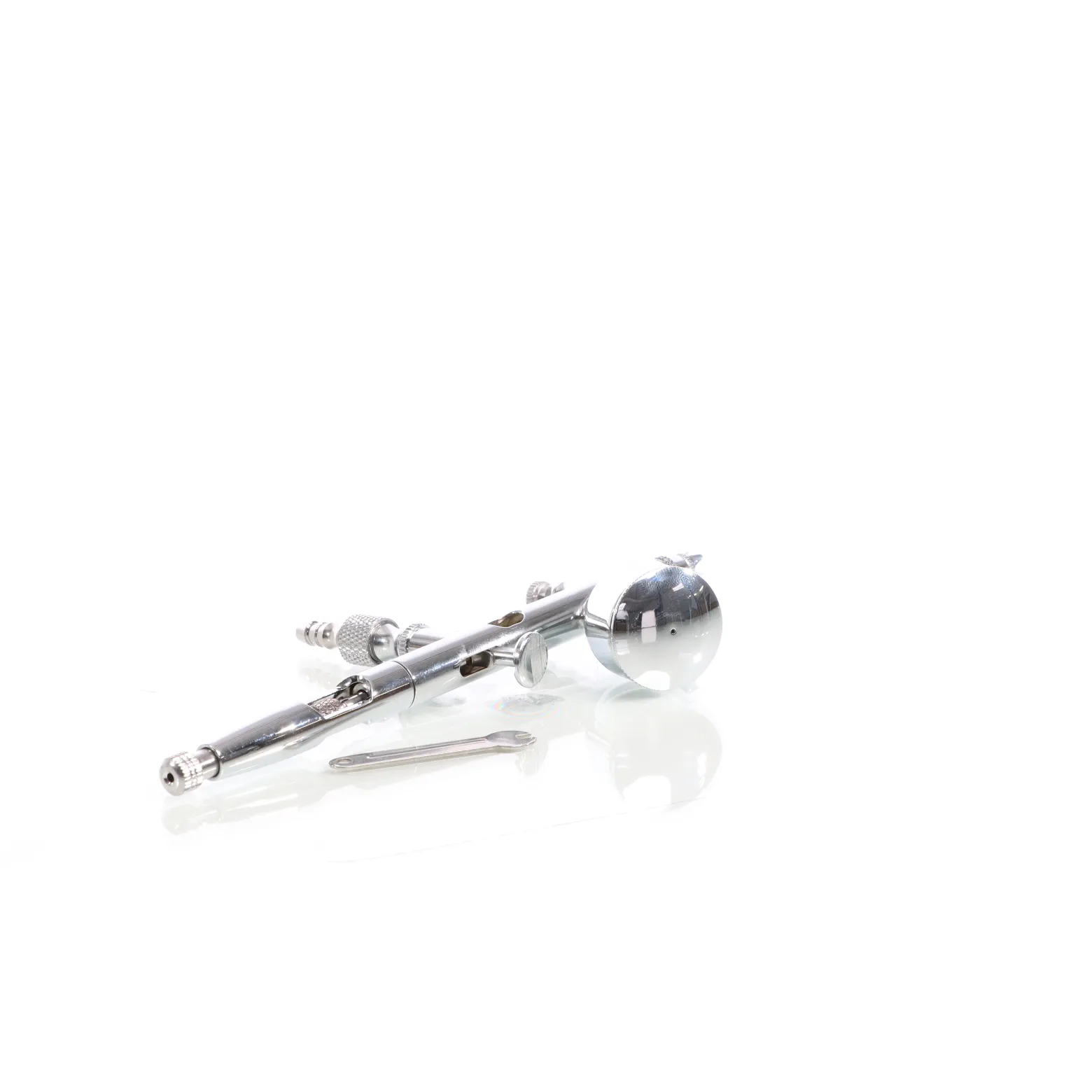 Wiltec Airbrush Pistole Typ 180 mit Double Action Funktion, Düse Ø 0,3 mm, 1 Farbbecher, Adapter für Modellbau, Nailart usw.
