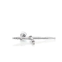 Wiltec Airbrush Pistole Typ 180 mit Double Action Funktion, Düse Ø 0,3 mm, 1 Farbbecher, Adapter für Modellbau, Nailart usw.
