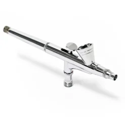 Wiltec Airbrush Pistole Typ 135 mit Double Action Funktion, Düse Ø 0,3 mm, 2 ml Farbbecher, Pipette, Adapter für Modellbau, Nailart usw.