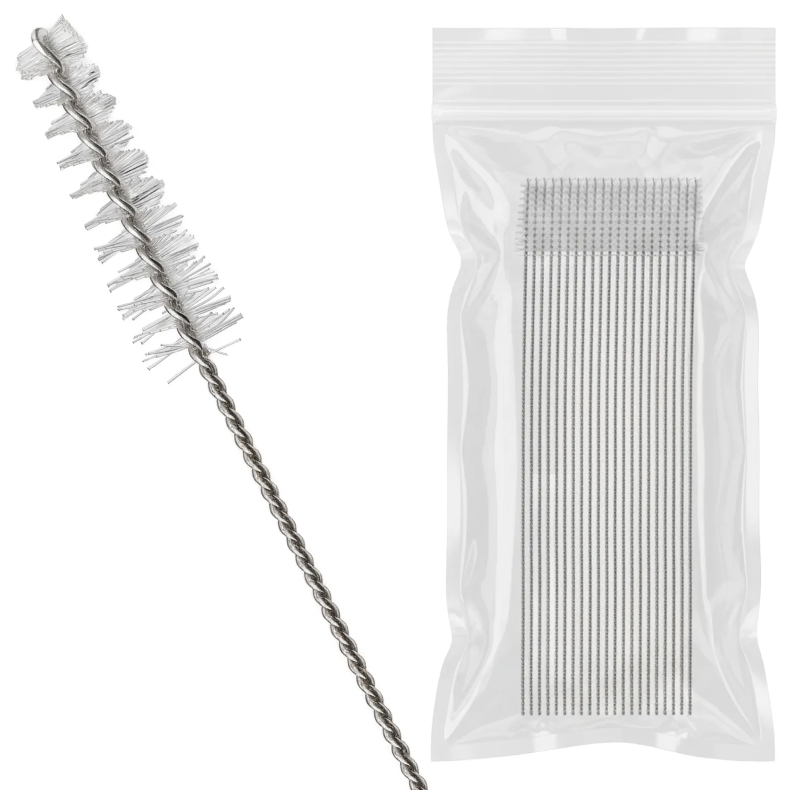 Wiltec Airbrush Reinigungsbürsten Set 20 Stück, ideal für Reinigung Airbrush Pistole, ultrafeine Borsten, korrosionsbeständig, Bürstenreiniger Air Brush Design