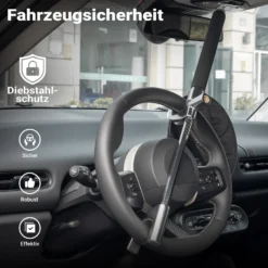 Wiltec Aluminium Lenkradsperre 440 x 120 x 45 mm als Lenkradschloss und Diebstahlsicherung fürs Auto