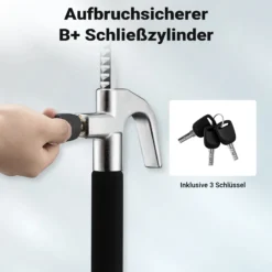 Wiltec Aluminium Lenkradsperre 440 x 120 x 45 mm als Lenkradschloss und Diebstahlsicherung fürs Auto