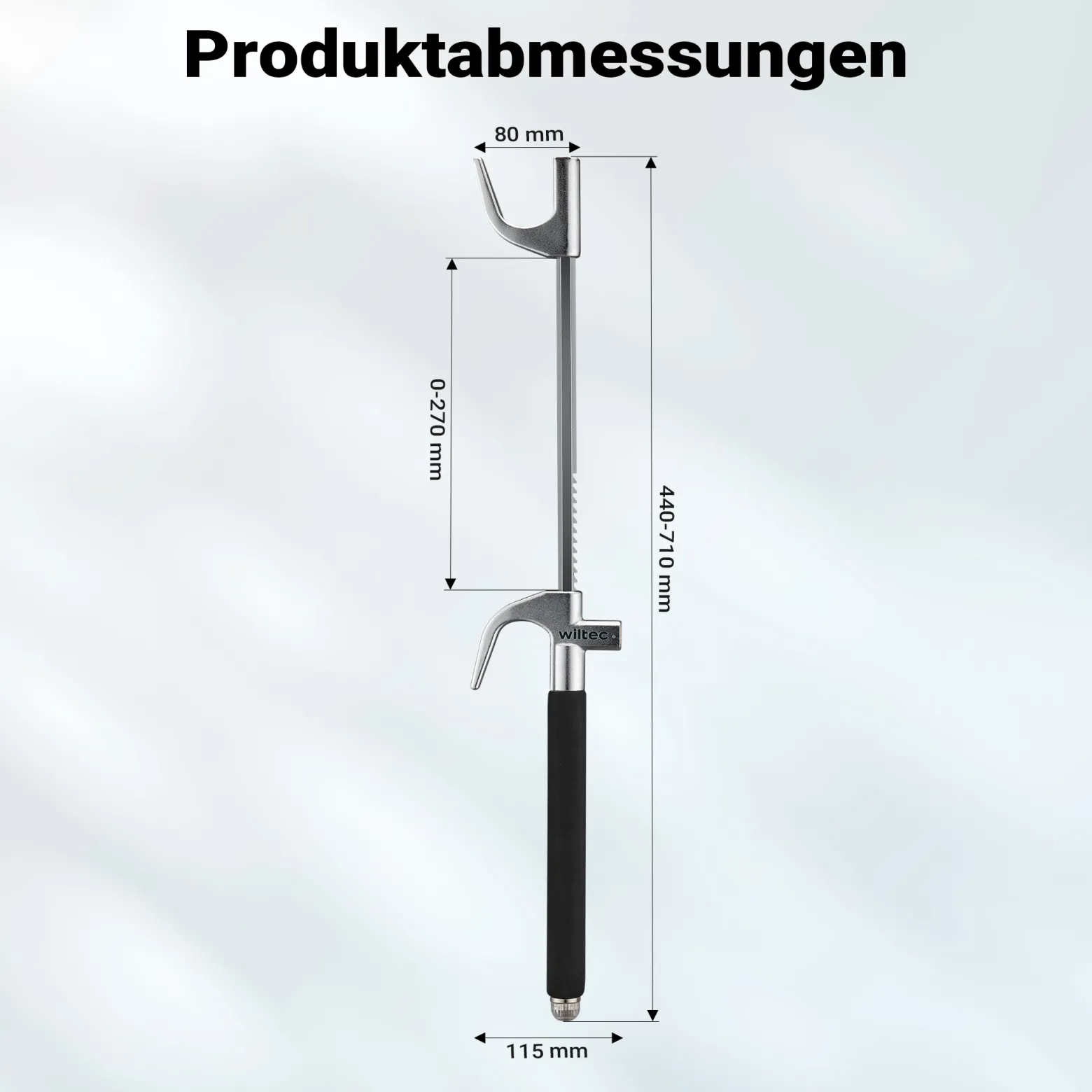 Wiltec Aluminium Lenkradsperre 440 x 120 x 45 mm als Lenkradschloss und Diebstahlsicherung fürs Auto