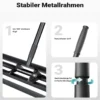 Wiltec Aluminium Rasenrakel 76 x 25,4 cm Mit 2 m Stiel, Unebenheiten Ausgleichen, Leveler Gartengerät Zum Sanden