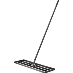 Wiltec Aluminium Rasenrakel 76 x 25,4 cm Mit 2 m Stiel, Unebenheiten Ausgleichen, Leveler Gartengerät Zum Sanden