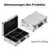 Wiltec Alu Universalkoffer 46x33x15,2 cm, Alubox abschließbar für Aufbewahrung und Transport von Werkzeug, Messgeräten usw., mit Griff und Tragegurt