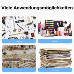 Wiltec Alu Universalkoffer 46x33x15,2 cm, Alubox abschließbar für Aufbewahrung und Transport von Werkzeug, Messgeräten usw., mit Griff und Tragegurt