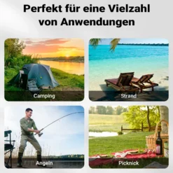 Wiltec Angelschirm 250cm mit Seitenwand und zwei Sichtfenstern Schirmzelt als Windschutz beim Angeln Regenschirm Angel Schirm Zelt Sonnenschirm