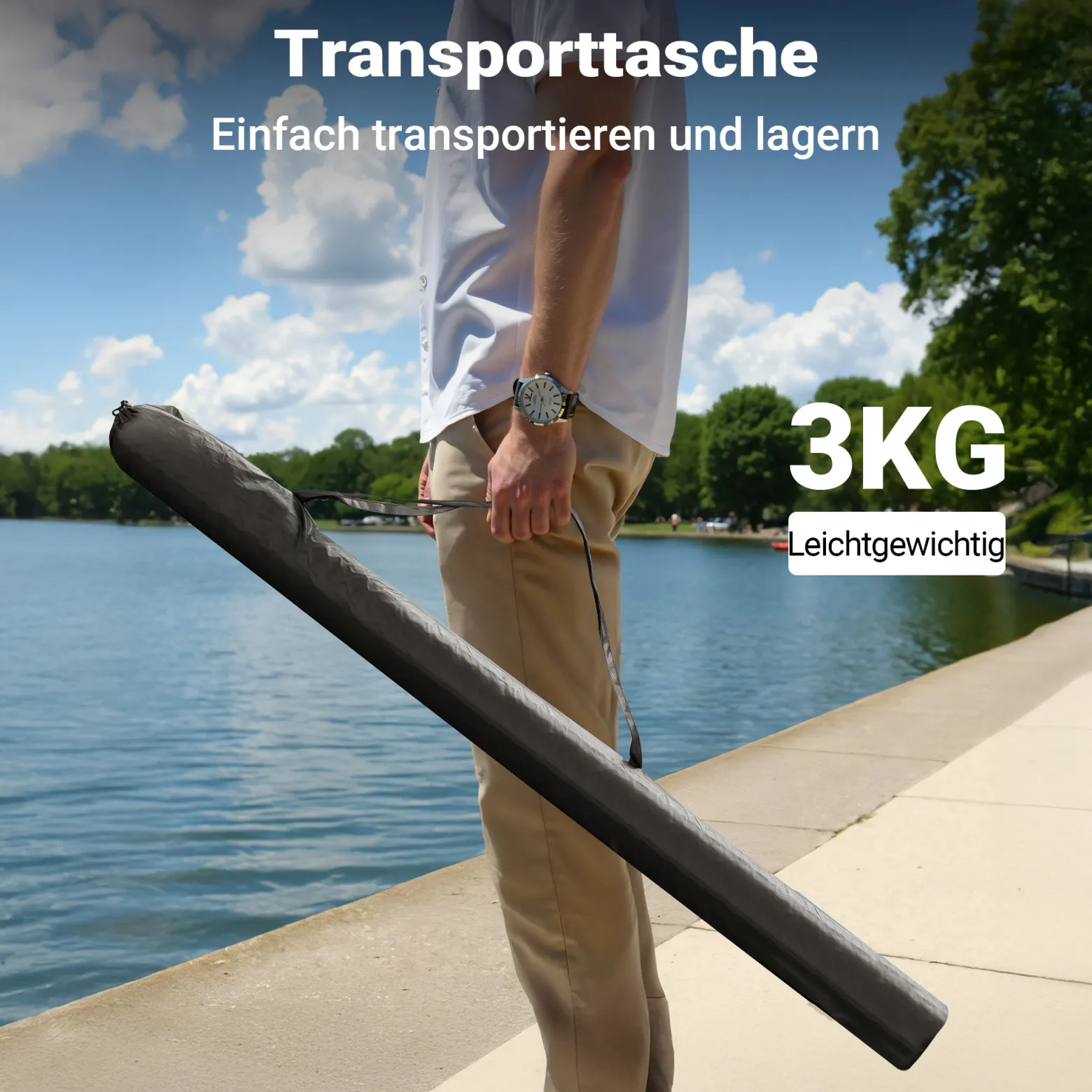Wiltec Angelschirm 250cm mit Seitenwand und zwei Sichtfenstern Schirmzelt als Windschutz beim Angeln Regenschirm Angel Schirm Zelt Sonnenschirm