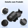 Wiltec Anhänger Adapter 13 auf 7 polig 12V, Kunststoff Adapter für PKW Anhänger, Anhängerkupplung Steckanschluss, Anhängersteckdose