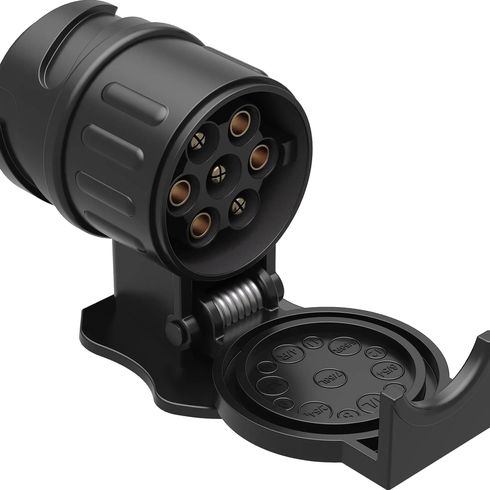 Wiltec Anhänger Adapter 13 auf 7 polig 12V, Kunststoff Adapter für PKW Anhänger, Anhängerkupplung Steckanschluss, Anhängersteckdose