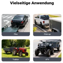 Wiltec Anhängerkupplung mit 50 mm Kugelkopf, 3,5 t Zugkraft, Anhängevorrichtung aus Gussstahl für Pkw Lkw Traktor, 2 Loch Anschraubplatte