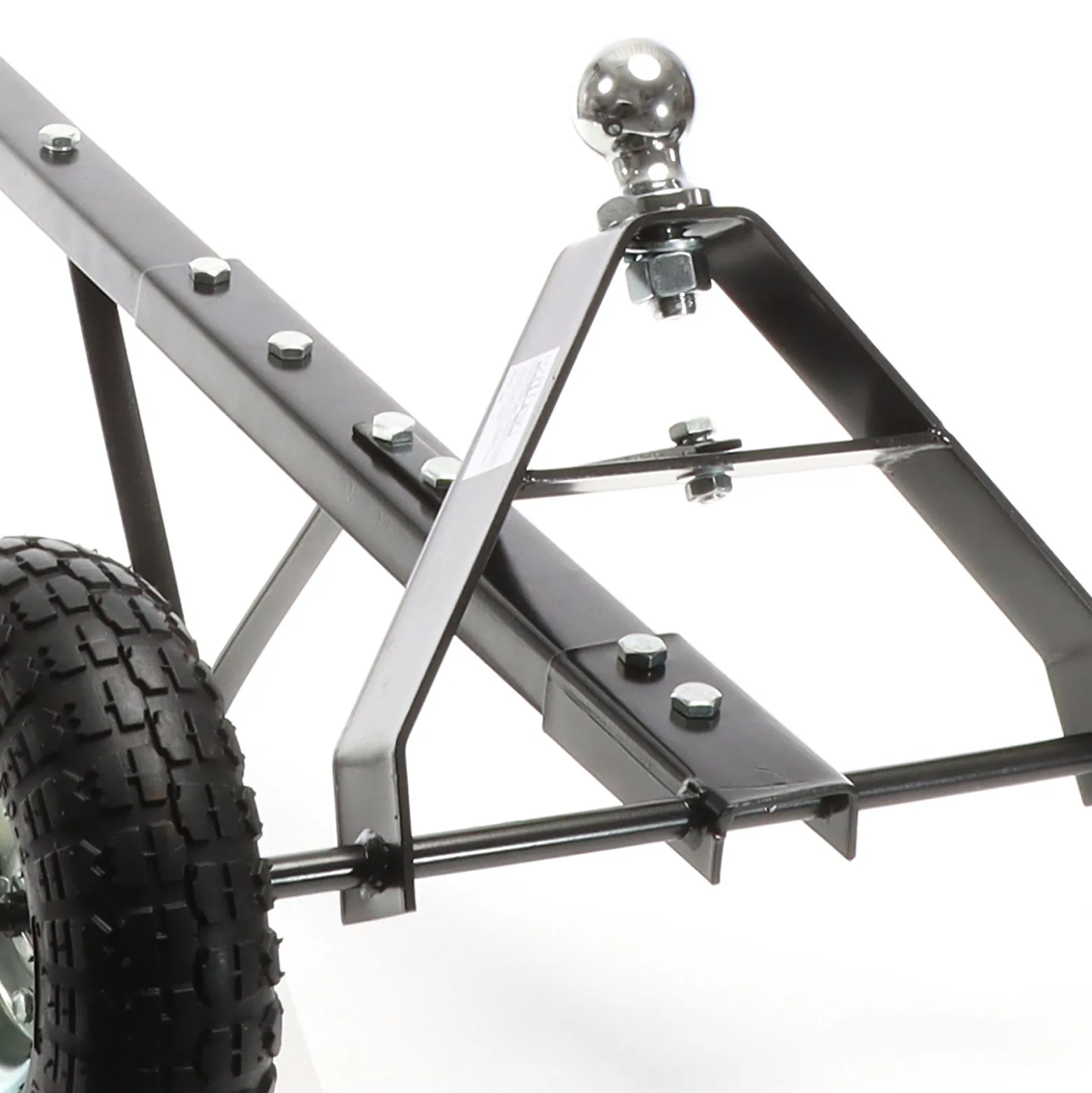 Wiltec Anhänger Rangierhilfe für Wohnwagen bis 270 kg, 110 x 72 x 30 cm, Rangierwagen mit Handgriff und Luftgummireifen