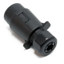 Wiltec Anhänger Stecker 7-polig 12V, Kunststoff Adapter für PKW Anhänger, Anhängerkupplung Steckanschluss, Anhängersteckdose
