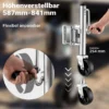 Wiltec Anhänger Stützrad bis 450 kg mit 254 mm Hubhöhe, Anhängerstütze aus verzinktem Stahl