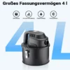 Wiltec Aschesauger 600 W, tragbarer Aschestaubsauger 4 l Fassungsvermögen, Staubsauger für Asche mit HEPA-Filter, effizienter Kaminsauger