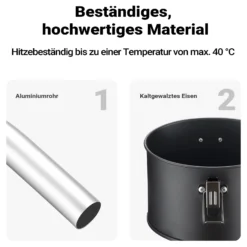Wiltec Aschesauger 600 W, tragbarer Aschestaubsauger 4 l Fassungsvermögen, Staubsauger für Asche mit HEPA-Filter, effizienter Kaminsauger