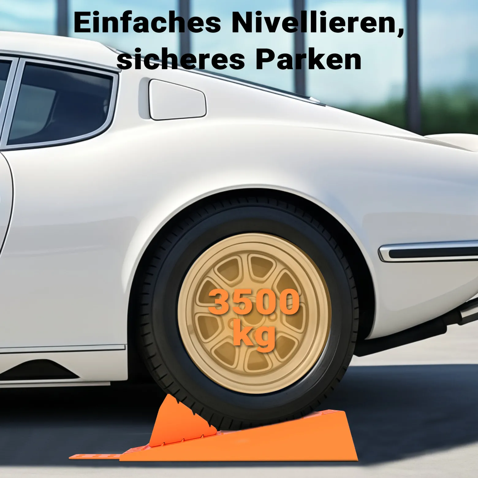 Wiltec Auffahrkeil für Wohnwagen 2 Stück 3,5 t Traglast, Unterlegkeile mit Stopper und Auffahrhilfe, Ausgleichskeile aus Kunststoff mit Transporttasche
