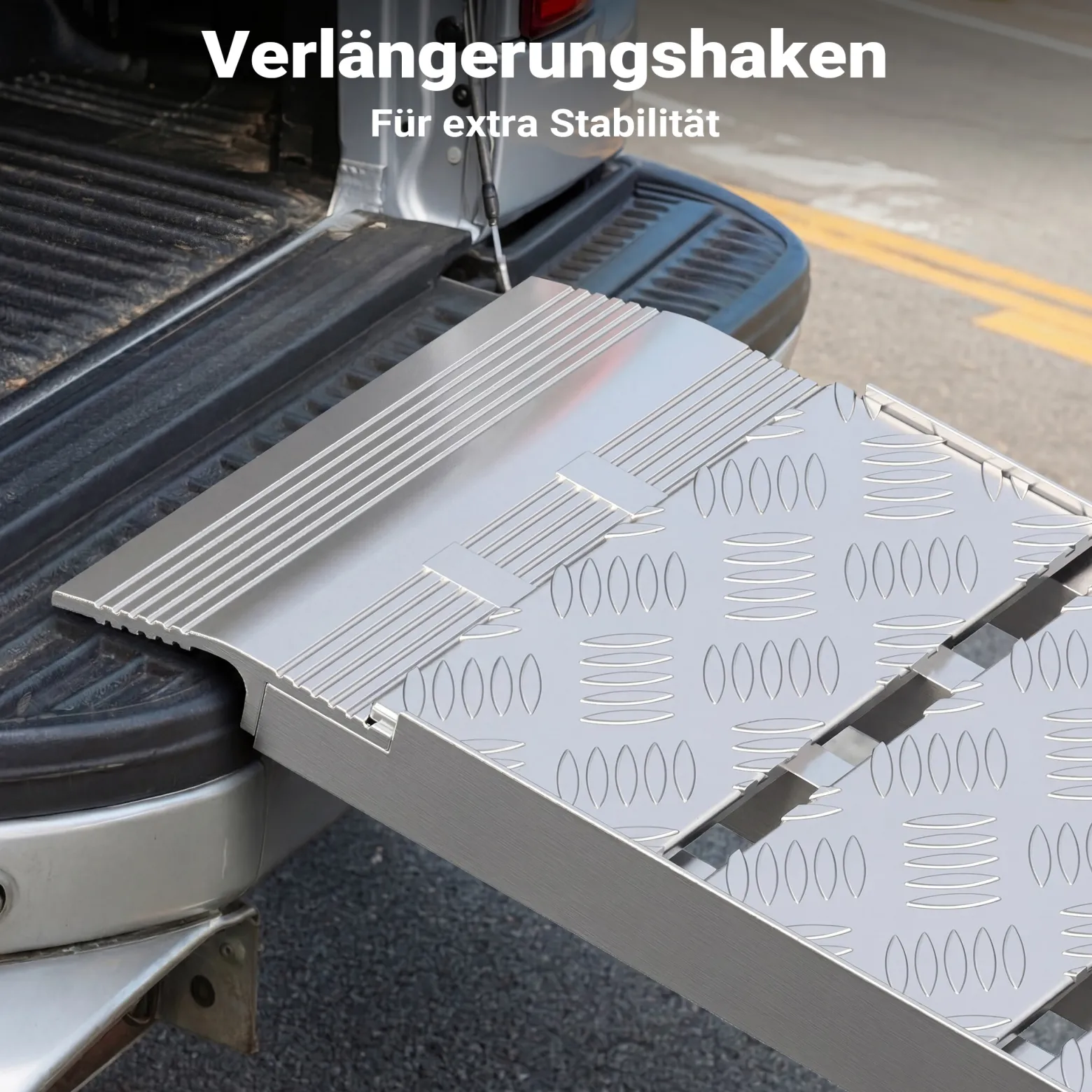 Wiltec Auffahrrampe 228 cm 680 kg für ATV Quad Motorrad, Aluminium Auffahrschiene faltbar, Verladerampe rutschsicher