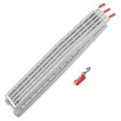 Wiltec Auffahrrampe 310 cm 540 kg für ATV Quad Motorrad, Aluminium Auffahrschiene faltbar, Verladerampe rutschsicher