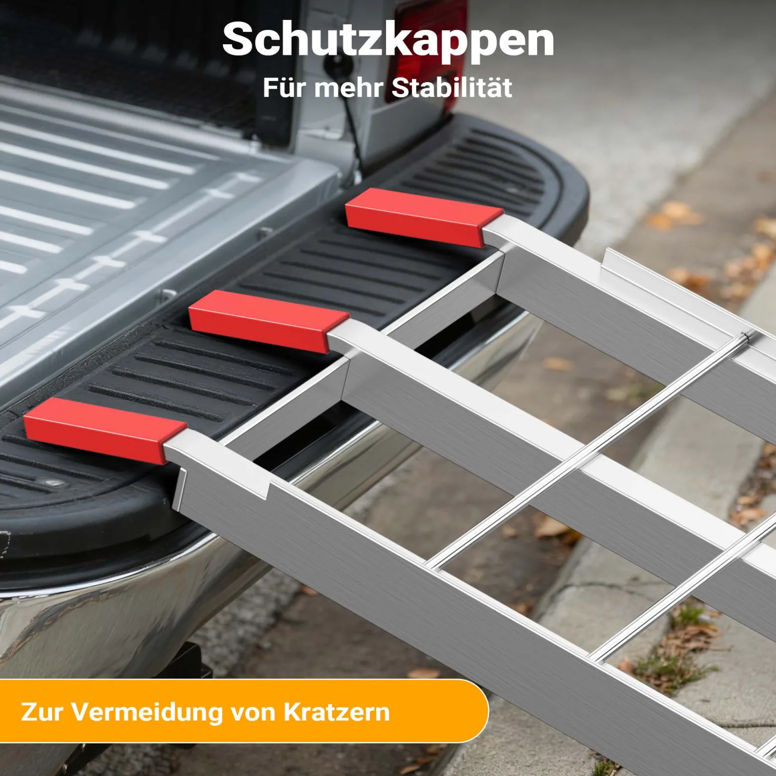 Wiltec Auffahrrampe 226 cm 340 kg für ATV Quad Motorrad, Aluminium Auffahrschiene faltbar, Verladerampe rutschsicher