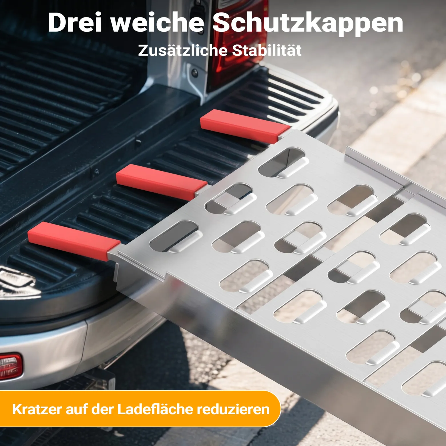 Wiltec Auffahrrampe 223 cm 340 kg für ATV Motorrad Quad, Aluminium Auffahrschiene faltbar, Verladerampe rutschsicher