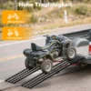 Wiltec Auffahrrampe 274 cm 680 kg für ATV Motorrad Quad, Aluminium Auffahrschiene faltbar, Verladerampe rutschsicher