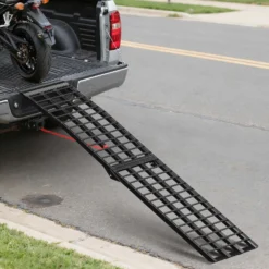 Wiltec Auffahrrampe 274 cm 680 kg für ATV Motorrad Quad, Aluminium Auffahrschiene faltbar, Verladerampe rutschsicher
