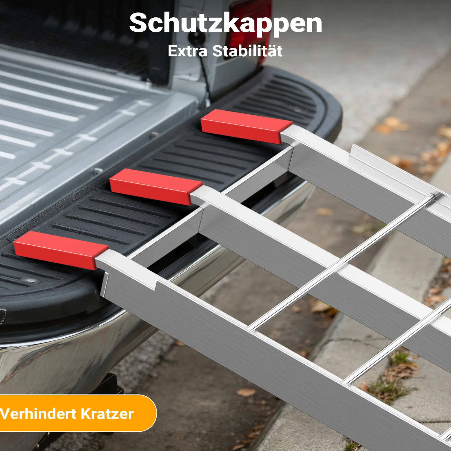 Wiltec Auffahrrampe 226 cm 680 kg für ATV Motorrad Quad, Aluminium Auffahrschiene faltbar, Verladerampe rutschsicher