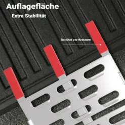 Wiltec Auffahrrampe 226 cm 340 kg für Motorrad ATV Quad, Aluminium Auffahrschiene faltbar, Verladerampe rutschsicher