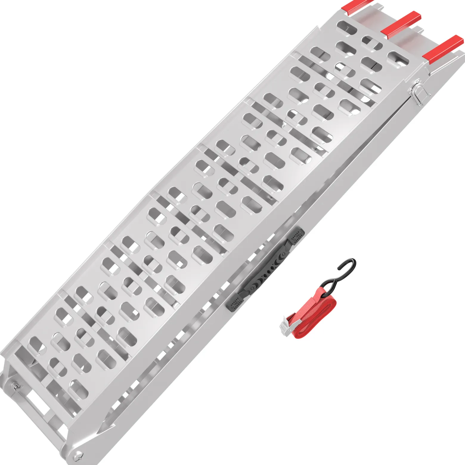 Wiltec Auffahrrampe 226 cm 340 kg für Motorrad ATV Quad, Aluminium Auffahrschiene faltbar, Verladerampe rutschsicher