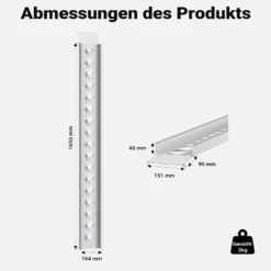 Wiltec Auffahrrampe 163 cm 180 kg für Motorrad ATV Quad, Aluminium Auffahrschiene, Verladerampe rutschsicher