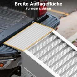 Wiltec Auffahrrampe 161 cm 2025 kg für Motorrad ATV Quad, Aluminium Auffahrschiene, Verladerampe rutschsicher
