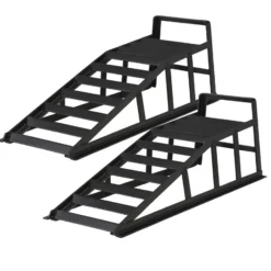 Wiltec Auffahrrampe 2er Set bis 2 t je Paar, 940 x 310 x 270 mm, Auffahrschiene für Fahrzeuge, Verladerampen aus Stahl