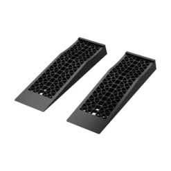Wiltec Auffahrrampe 2er Set mit 5 t Traglast, robuste Autorampen aus PP, Unterlegkeile 70 x 20 x 7,8 cm, flache Auffahrkeile für Pkw, Camper, tiefe Fahrzeuge, ideal für Wartungsarbeiten