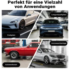 Wiltec Auffahrrampe 2er Set mit 5 t Traglast, robuste Autorampen aus PP, Unterlegkeile 70 x 20 x 7,8 cm, flache Auffahrkeile für Pkw, Camper, tiefe Fahrzeuge, ideal für Wartungsarbeiten
