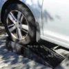 Wiltec Auffahrrampe 2er Set Schwerlast bis 5 t aus Kunststoff für PKW, Stabile Autorampen für schwerere Fahrzeuge
