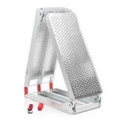 Wiltec Auffahrrampe 3-fach klappbar 199cm 270kg für Motorrad ATV Quad, Aluminium Auffahrschiene faltbar, Verladerampe rutschsicher