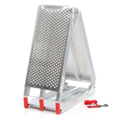 Wiltec Auffahrrampe 3-fach klappbar 199cm 270kg für Motorrad ATV Quad, Aluminium Auffahrschiene faltbar, Verladerampe rutschsicher