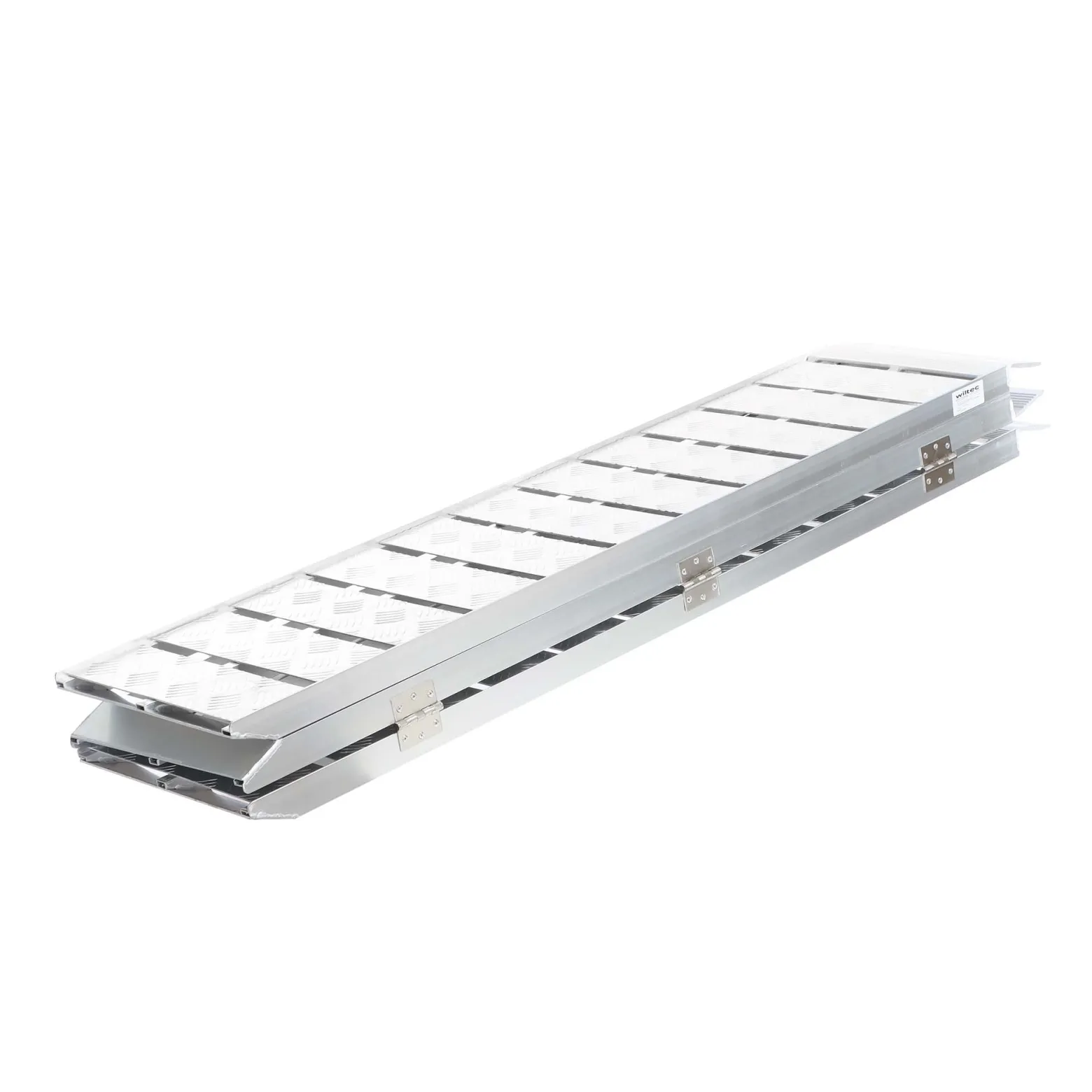 Wiltec Auffahrrampe 3-fach klappbar 172cm 340kg pro Element für Motorrad ATV Quad, Aluminium Auffahrschiene faltbar, Verladerampe rutschsicher