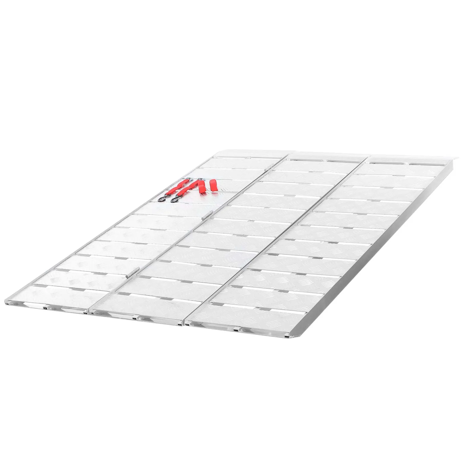 Wiltec Auffahrrampe 3-fach klappbar 172cm 340kg pro Element für Motorrad ATV Quad, Aluminium Auffahrschiene faltbar, Verladerampe rutschsicher
