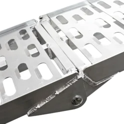 Wiltec Auffahrrampe 220x28 cm 340 kg für ATV Motorrad Quad, Aluminium Auffahrschiene faltbar, Verladerampe rutschsicher