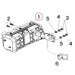 Wiltec Auspufftopf für LIFAN 10 PS Motor – Dieselmotor Ersatzteil Auspuff Topf – Einzylinder für Kleinmaschinen & Karts, 4-Takt Motor & OHV Ventilsteuerung
