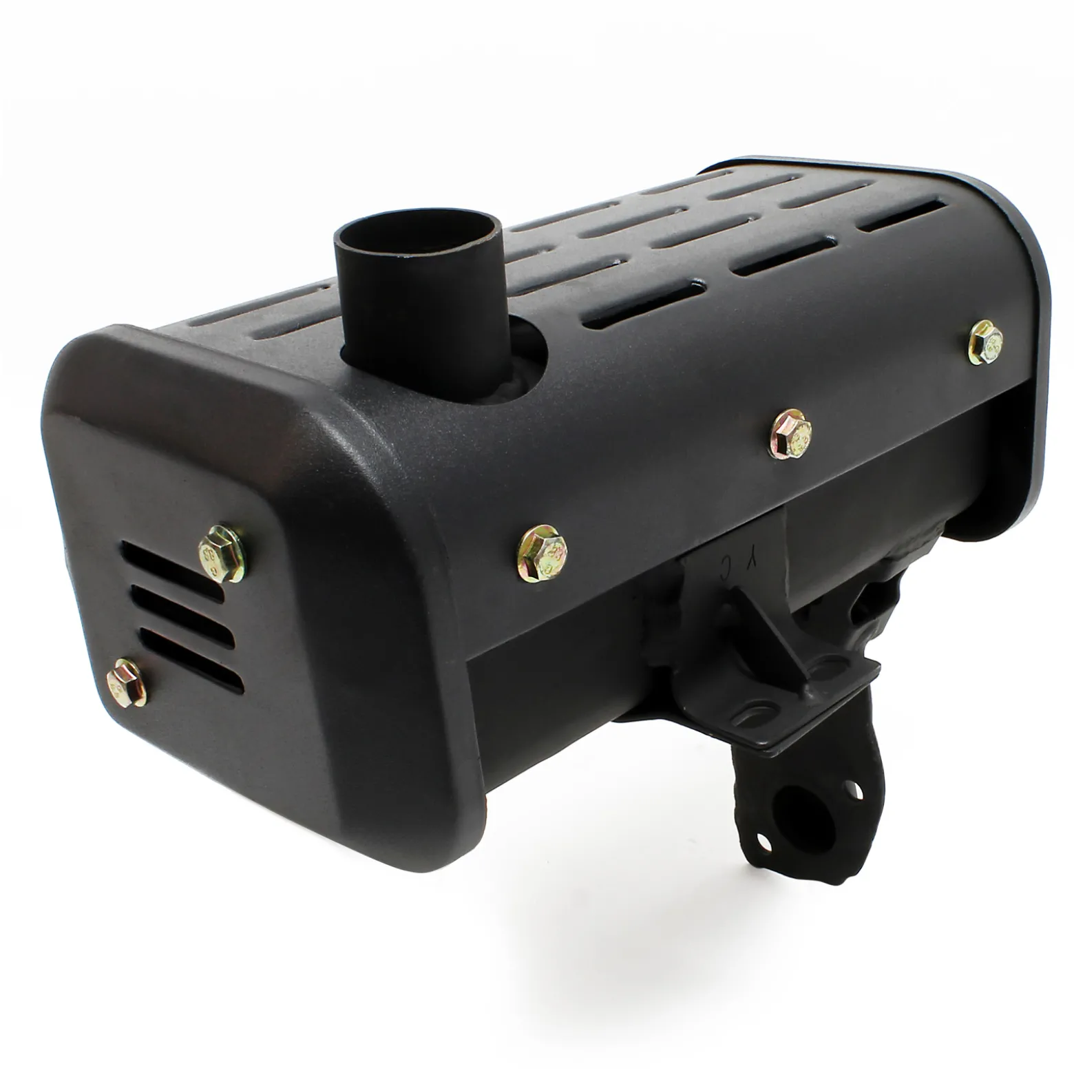 Wiltec Auspufftopf für LIFAN 10 PS Motor – Dieselmotor Ersatzteil Auspuff Topf – Einzylinder für Kleinmaschinen & Karts, 4-Takt Motor & OHV Ventilsteuerung