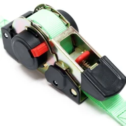 Wiltec Automatik Zurrgurt 320 daN Zuglast 1,8m x 25mm PES Spanngurt mit S-Haken selbstaufrollend, ideal für Autotransport