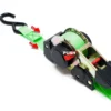 Wiltec Automatik Zurrgurt 320 daN Zuglast 3 m x 25mm PES Spanngurt mit S-Haken selbstaufrollend, ideal für Autotransport