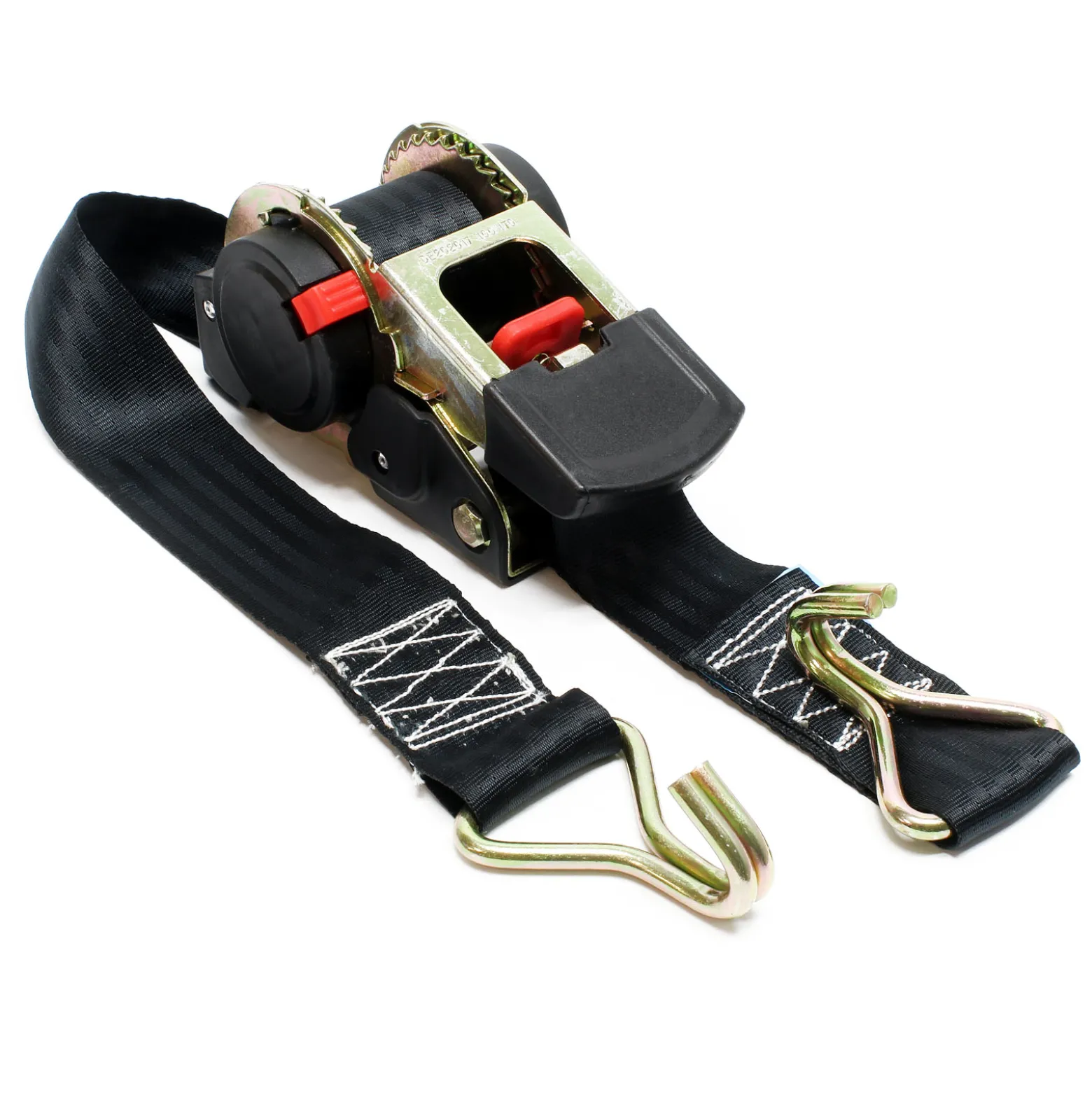 Wiltec Automatik Zurrgurt 750 daN Zuglast 3 m x 50mm PES Spanngurt mit S-Haken selbstaufrollend, ideal für Autotransport